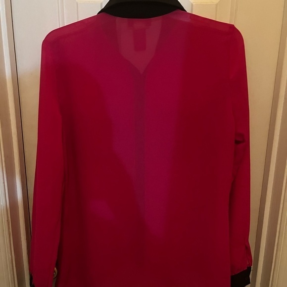 Blouse size large by Miss Tina(Tina Knowles) fushia color! Size L 12-14 - Picture 6 of 11